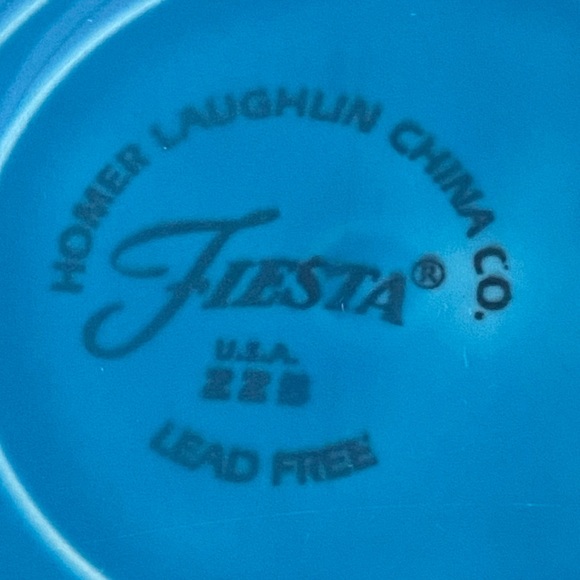 Fiesta Ware Salad Plates Set of Four Blue 7.25” - Picture 3 of 7